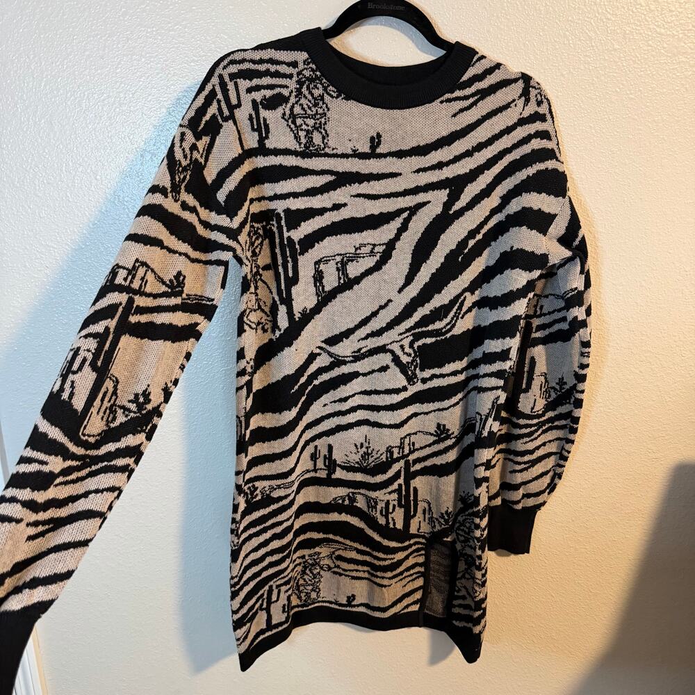 NWT 2Fly Western Boutique Wild West Sweater Dress Size S - Picture 3 of 6